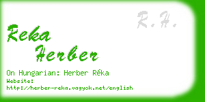 reka herber business card